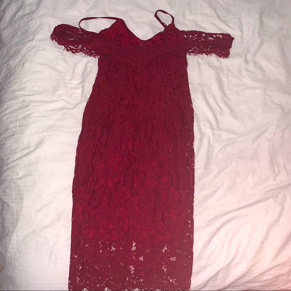 RED ZIP UP DRESS - Picture 3 of 5